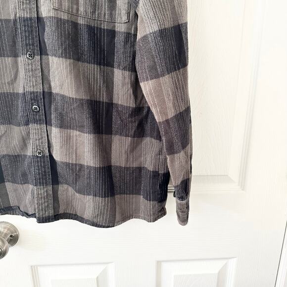 The North Face Grey Striped Stayside Chamois Long Sleeve Button Flannel Shirt XL - Picture 5 of 11